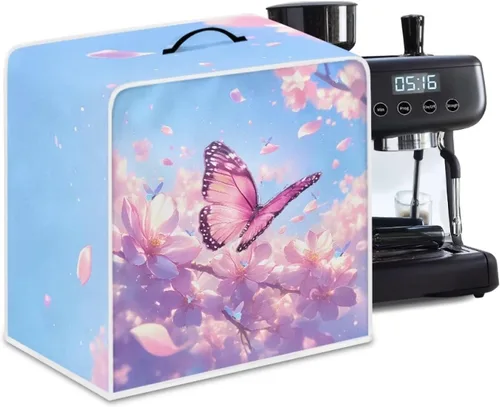 Miniatura 29 de Cubiertas para máquina de café con mango superior, resistentes a las manchas, para mezclador, compatible con la mayoría de cafeteras