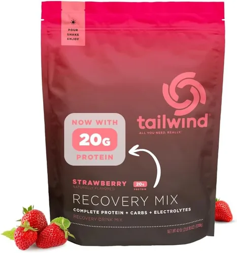 Miniatura 12 de Tailwind Nutrition Recovery Mix, 20 Grams de Proteína Completa, Carbohidratos y Polvo de Electrolitos para Mezcla de Bebida Post-Entrenamiento, Sin