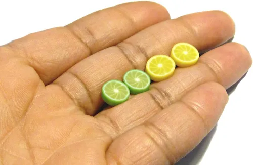 Miniatura 2 de Lemon and Lime Stud Earrings - Tiny Food Jewelry