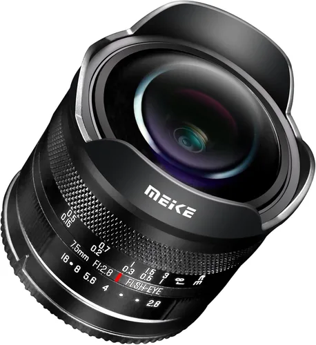Miniatura 2 de Meike Lente de ojo de pez circular ultra ancha de 0.295 in F/2.8 de gran apertura, lentes de enfoque manual compatibles con cámara sin espejo Canon