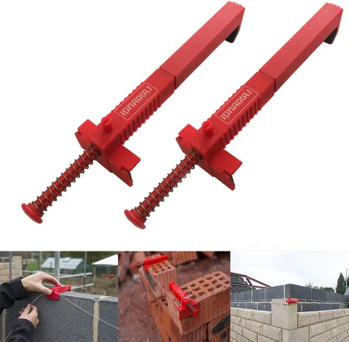 Miniatura 2 de LXQ 7.9-9.4 pulgadas de actualización extendida de línea de ladrillo clips de línea se venden en pares, rojo
