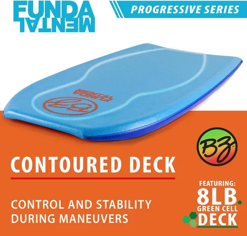 Miniatura 3 de BZ Bodyboards - Bodyboard fundamental - Pilotos avanzados - Zero-G Polypro Core - Surlyn Slick - Cubierta de celda H de 8 libras - Cola creciente
