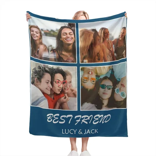 Miniatura 10 de Manta personalizada con fotos – Manta personalizada con fotos, regalos personalizados con imagen, manta de franela de vellón para esposa, marido