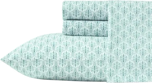 Miniatura 220 de Tommy Bahama - Juego de sábanas tamaño King, ropa de cama de percal 100% algodón con una sensación crujiente y fresca, sábanas con sábana bajera