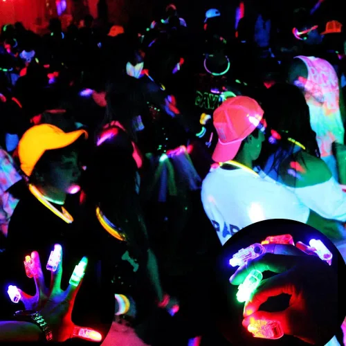 Miniatura 7 de Novelty Place 40 luces LED de dedo de fiesta para niños con tornillo, linterna LED para dedos iluminada, juguetes para recuerdos de fiesta