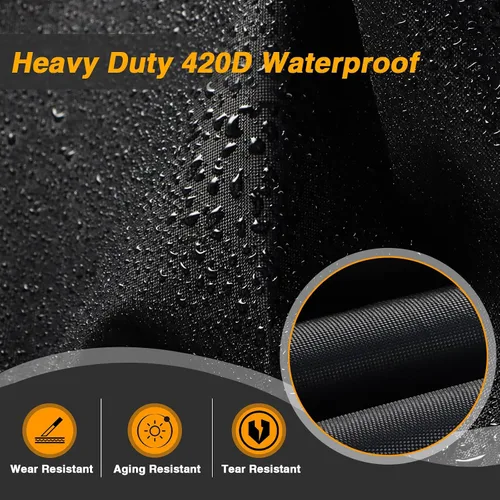 Miniatura 2 de EVRBUL Cubierta impermeable 420D para ATV pequeño, almacenamiento al aire libre, protección UV, cubierta para ATV 61.42"x41.34"x29.53" compatible
