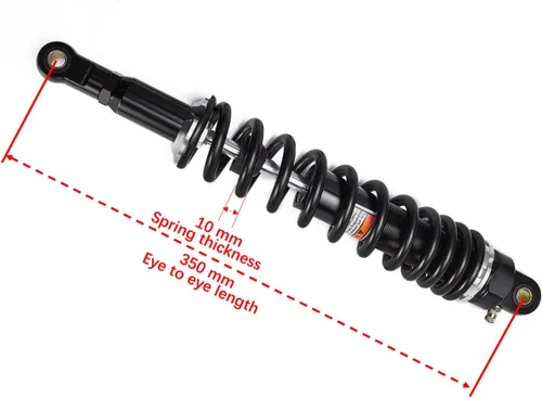 Miniatura 2 de 13.780 in 13.8 pulgadas 0.394 in primavera universal motocicleta amortiguador de aire suspensión trasera ATV Quad Scooter Dirt Bike para YZF-R1