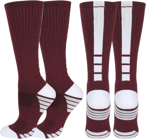 Calcetines de baloncesto para hombre, 24 pares, calcetines deportivos acolchados a media pantorrilla para hombres, mujeres, niños y niñas