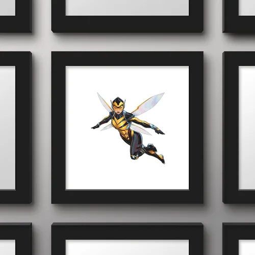 Miniatura 3 de Trends International Gallery Pops Marvel Comics Avengers - Póster de pared de avispa, 12 x 12 pulgadas, versión enmarcada en negro