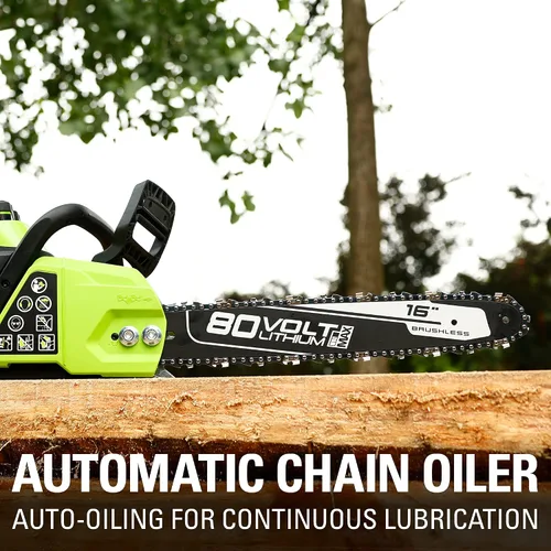 Miniatura 7 de Greenworks Motosierra inalámbrica sin escobillas de 80 V y 16 pulgadas