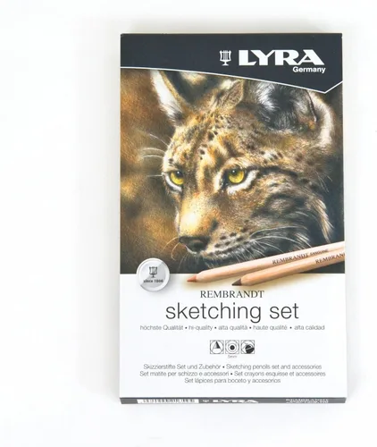 Miniatura 2 de Lyra Rembrandt - Juego de bocetos – 11 lápices de carbono surtidos para dibujar carbón pastel palos y accesorios para artistas – Variedad de lápices