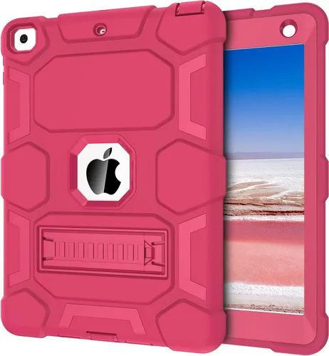 Miniatura 37 de CCMAO Funda para iPad de 6ª/5ª generación (9.7 pulgadas, 2018/2017), iPad Air de 2ª generación (2014) con soporte, funda protectora híbrida a prueba