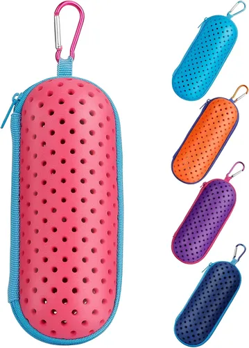 Miniatura 13 de Estuche para Gafas de Natación para Gafas de Natación, Fundas Protectoras para Gafas con Clip, Gafas de Sol, Gafas, Deportes Azul oscuro