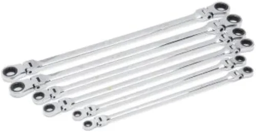GEARWRENCH Juego de llaves de trinquete métricas de 6 piezas de 90 dientes y 12 puntos | 86830