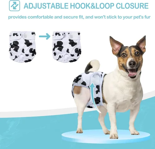 Miniatura 2 de Avont paquete de 3 pañales lavables para perras, bragas reutilizables premium altamente absorbentes para perritas en período, cubierta de pañal