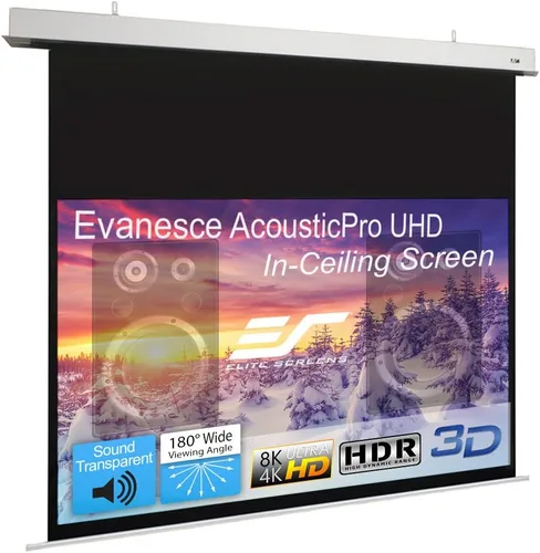 Miniatura 13 de Elite Screens Evanesce Tab-Tension B, pantalla de proyección de 110 pulgadas 16:9, 4K / 8K HD, pantalla de proyección eléctrica con tensión de Blanco