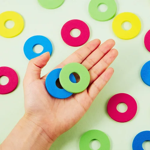 Miniatura 6 de 60 piezas de disco de espuma de juguete de disco de espuma voladora para control remoto robot juguete, rojo, azul, amarillo, verde