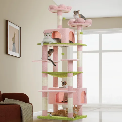 Miniatura 16 de PAWZ Road Árbol grande para gatos, torre para gatos de 72 pulgadas para gatos grandes, condominio para gatos con postes rascadores y almohadillas