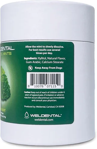 Miniatura 2 de Mentas de xilitol en tubo de cartón, menta verde (300 unidades de repuesto), recarga para tu propio recipiente