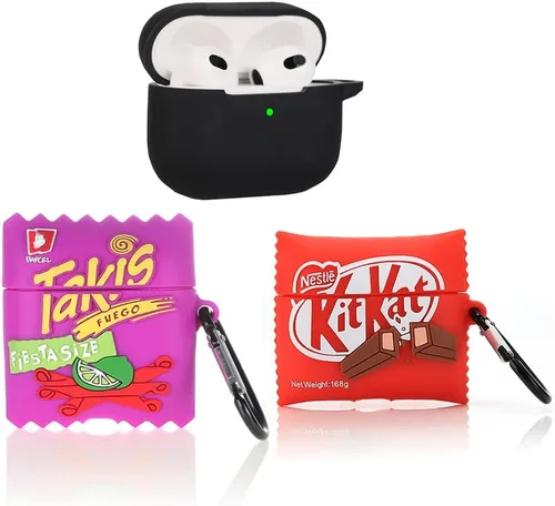 Miniatura 5 de Paquete de 3 fundas para Airpods de 3ª generación (2022), funda protectora de silicona Suublg Airpods 3 con bonito diseño divertido de piel