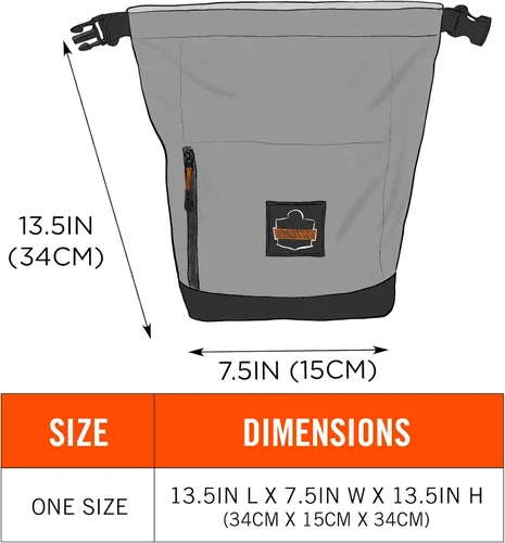 Miniatura 7 de Ergodyne Arsenal 5186 - Bolsa de almacenamiento para máscara respiradora, se adapta a respiradores de media cara y completa, cierre superior