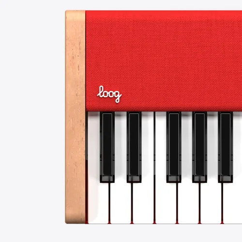 Miniatura 2 de Piano digital Loog - teclado portátil para principiantes con sonido de grado músico, instrumento musical educativo recargable MIDI a través de USB-C
