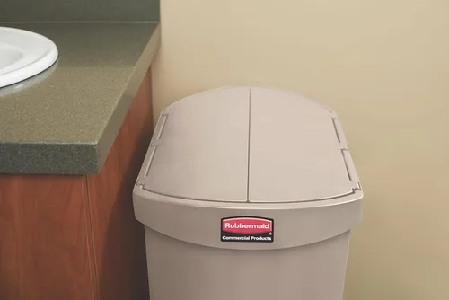 Miniatura 8 de Rubbermaid Commercial Products Slim Jim - Papelera de plástico, botes de basura con pedal