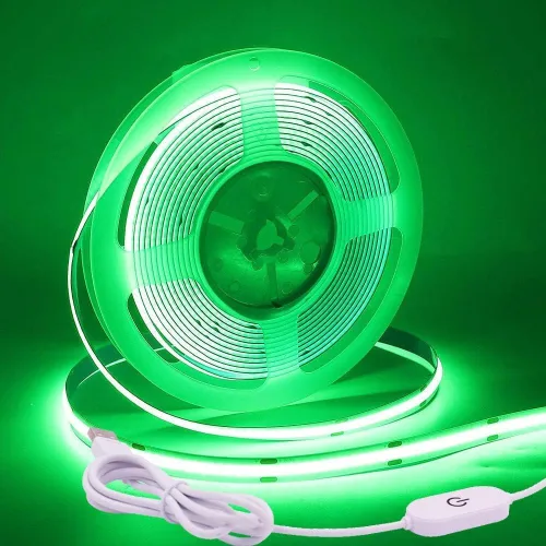 Miniatura 15 de COB - Tira de luces LED, 1.6 ft/1.6 pies, flexible, flexible, flexible, flexible, tira de luces LED COB DC 5V 320 LEDs/m, blanco cálido, 3000 K