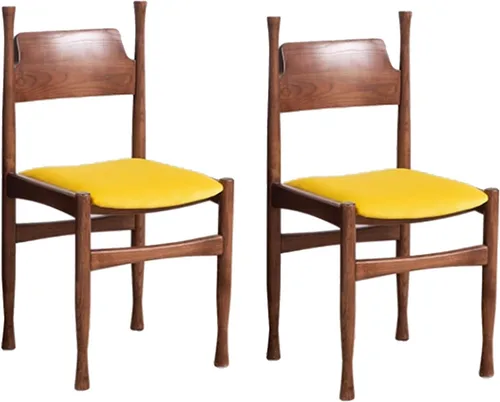 Miniatura 23 de Sillas de comedor, modernas sillas de comedor de madera, silla de cocina tapizada, taburete sin brazos de granja, silla ocasional para cocina, sala
