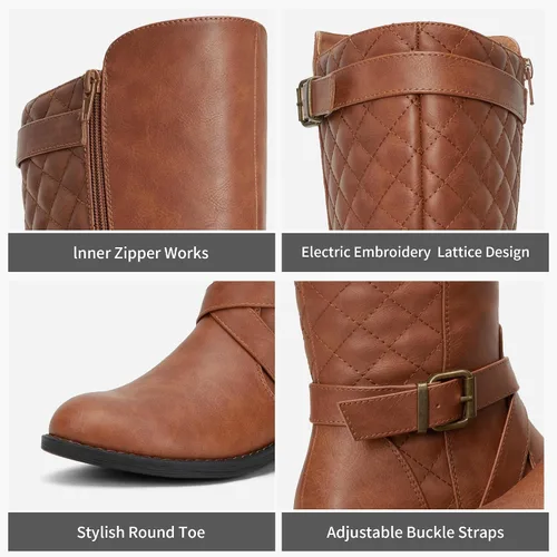 Miniatura 4 de Jeossy Botas de equitación de 50 hasta la rodilla para mujer con hebilla de metal