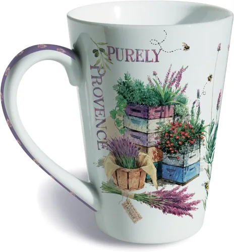 Miniatura 3 de Lissom Design Taza de té - Taza de café de porcelana de diseño o taza de té, 12 onzas, Faith Hope and Love