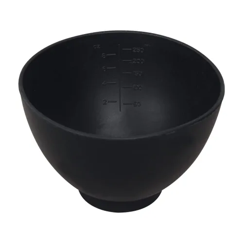 ForPro Professional Collection Cuenco de silicona para mezclar, negro, flexible, inodoro, para mezclar tratamientos faciales, masajes, cuerpo y