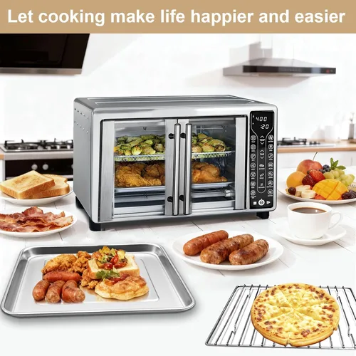Miniatura 6 de Accesorios de repuesto para horno tostador Gourmia GTF7655 GTF7350 GTF7460, 3 en 1 bandeja cesta rack kit para Gourmia Digital Tostador Horno