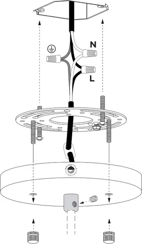Miniatura 7 de BRIGHTTIA Kit moderno de toldo poco profundo de 5 pulgadas con herrajes, negro mate, conversión de luz colgante para enchufar a cable duro, piezas