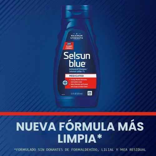 Miniatura 2 de Champú Selsun Azul Medicado Máxima fuerza anti caspa, 11 onzas