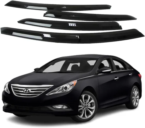 AUTOCLOVER Protectores de lluvia tipo cinta para ventanas Visores Juego de 4 piezas para Hyundai Sonata 2011 2012 2013 2014 / Deflectores de