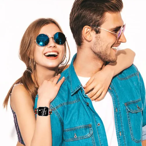 Miniatura 7 de Holidays - Correa de reloj compatible con Apple Watch de 38, 40, 41, 42, 44, 45 y 49 mm para mujeres y hombres, correa deportiva de silicona suave