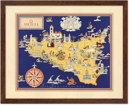 Miniatura 49 de Monem Art Mapa Monumental Vintage de Florencia Impresión - Póster de Viaje Retro - Arte de Italia - Gran Regalo para Hombres, Mujeres, Amantes