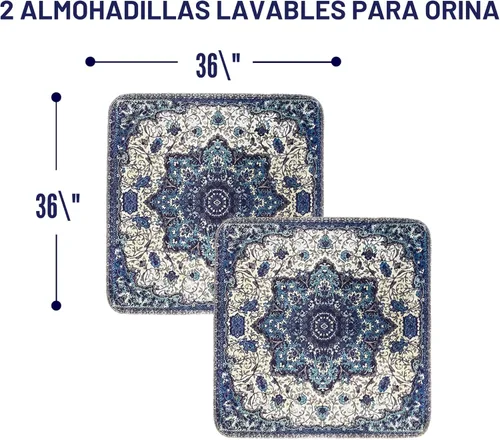 Miniatura 5 de PUPIBOO Almohadillas lavables para orina para perros y gatos – Almohadillas de entrenamiento reutilizables súper absorbentes para cachorros – 100%