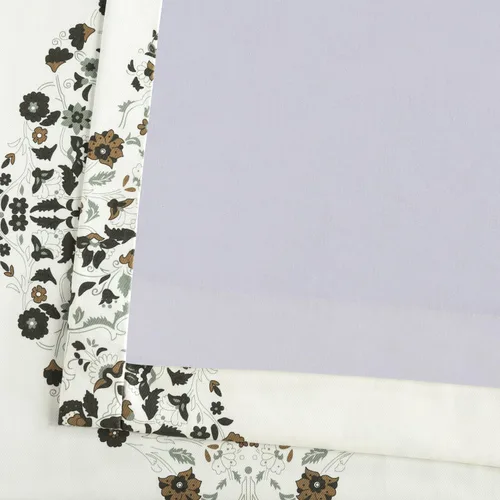Miniatura 8 de HPD Half Price Drapes Cortinas florales de algodón de lujo con estampado de 84 pulgadas de largo (1 panel), modernas cortinas de oscurecimiento