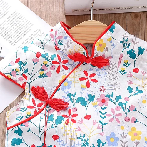 Miniatura 4 de Vestido de princesa casual Cheongsam de estilo chino, para niña