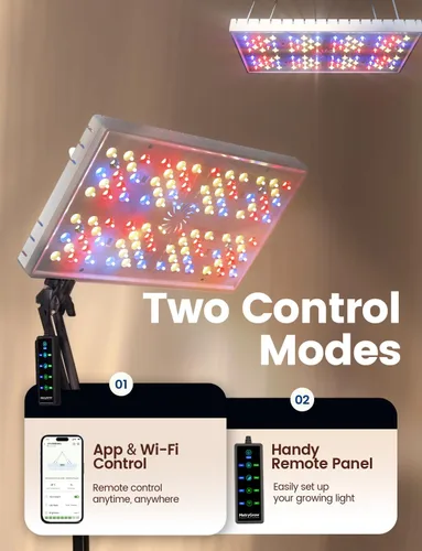 Miniatura 3 de MetryGrow Luces de Cultivo para Plantas de Interior, [Aplicación Inteligente y Cobertura Amplia de 2x2 Pies] Lámparas de Cultivo de Plantas de 48W