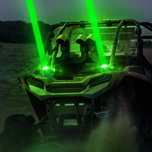 Látigos sin látigo LED RGB para luces UTV Barra de luz LED con control remoto y interruptor Látigos iluminados traseros para Polaris RZR XP 1000