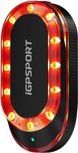 iGPSPORT SR Mini Luz de Radar para Bicicleta, Distancia de Monitoreo 160M, Vida de Batería 20H, Luz Trasera de Freno Intermitente Impermeable para