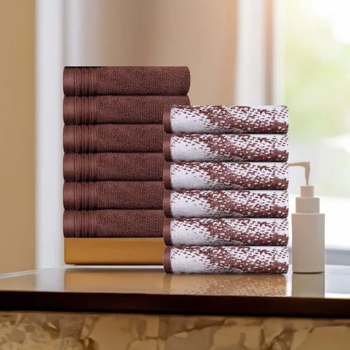 Miniatura 30 de SUPERIOR Juego de 6 toallas de algodón surtido de 6 piezas, incluye 2 toallas de baño, 2 manos, 2 toallas faciales, suaves, absorbentes, accesorios