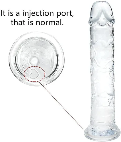 Miniatura 5 de Consolador pequeño de 7 pulgadas realista, juguete sexual suave y realista para principiantes, pene delgado transparente con fuerte ventosa