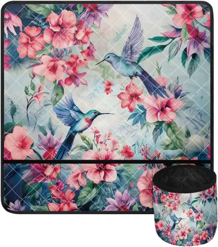 Miniatura 29 de Alfombrilla para máquina de coser con estampado de manzanas rojas para mesa con bolsillos, resistente al polvo, compatible con máquina de coser