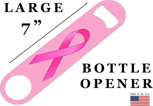 Miniatura 3 de Concientización resistente del cáncer de mama del regalo del abrebotellas de la cinta rosa