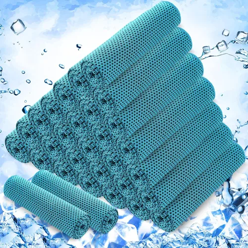 Hosuly Paquete de 30 Toallas Refrescantes, 40"x12" Hielo Transpirables Suaves Frías Paño de Sudor Microfibra Paños de Entrenamiento para Gimnasio