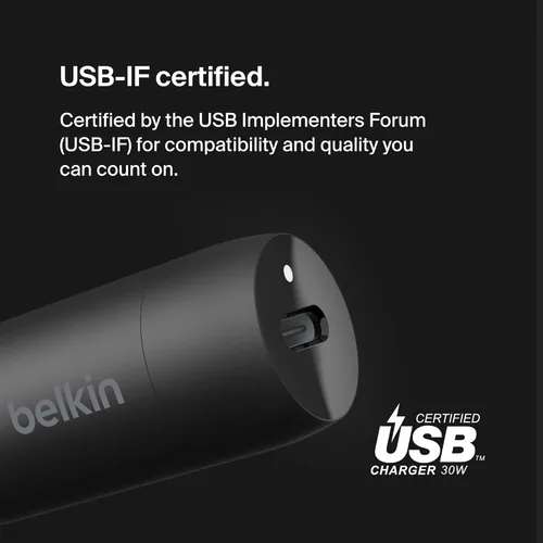 Miniatura 3 de Belkin Boost↑Charge™ Cargador compacto de coche rápido de 30 W con puerto de entrega de energía USB-C para iPhone 16, 16 Pro, 15, 15 Pro, Galaxy